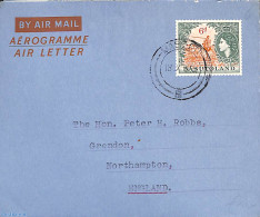Basutoland 1954 Aerogramme 6d To UK, Used Postal Stationary - Altri & Non Classificati