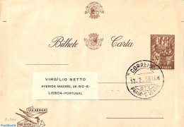 Cape Verde 1958 Aerogramme 2.50 To Portugal, Used Postal Stationary - Kap Verde