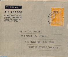 Gold Coast 1952 Aerogramme 6d To USA, Used Postal Stationary - Sonstige & Ohne Zuordnung