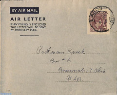 Nigeria 1949 Aerogramme 6d To USA, Used Postal Stationary - Autres & Non Classés