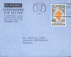 Nigeria 1954 Aerogramme 6d To England, Used Postal Stationary - Autres & Non Classés