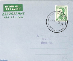 Fiji 1958 Aerogramme 3d, Used Postal Stationary - Altri & Non Classificati