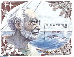 Niuafo'ou 1990 Whale Fishing S/s, SPECIMEN, Mint NH, Nature - Sea Mammals - Autres & Non Classés