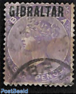 Gibraltar 1886 6d, Used, Used Stamps - Gibraltar