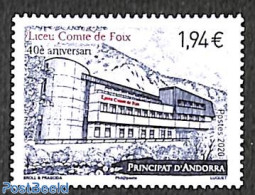 Andorra, French Post 2020 Lyceam Comte De Foix 1v, Mint NH, Science - Education - Nuevos
