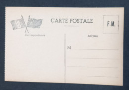 Carte De Franchise Militaire Illustrée Deux Drapeaux ( France Et Marine Royale Britannique) - Guerre De 1939-45