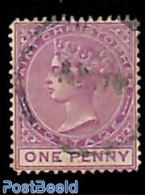 Saint Kitts/Nevis 1870 1d, WM CC-Crown, Perf. 14, Used, Used Stamps - Autres & Non Classés