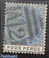 Saint Kitts/Nevis 1882 4d WM CA-Crown, Used, Used Stamps - Autres & Non Classés