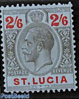 Saint Lucia 1921 2/6sh, Stamp Out Of Set, Unused (hinged) - St.Lucie (1979-...)