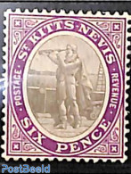 St Kitts/Nevis/Anguilla 1903 6d Darkpurple/grey, Stamp Out Of Set, Unused (hinged) - Autres & Non Classés