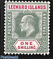 Leeward Islands 1905 1Sh, WM Multiple CA-Crown, Stamp Out Of Set, Unused (hinged) - Leeward  Islands