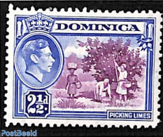 Dominica 1938 2.5d, Bright Blue, Stamp Out Of Set, Unused (hinged) - Dominicaine (République)