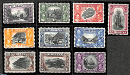 Saint Helena 1934 Definitives 10v, Unused (hinged), Transport - Various - Ships And Boats - Maps - Ships