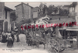 87- ST SAINT PRIEST TAURION- LA PLACE DU MARCHE RARE CACHET J.B. BOUDEAU - 12 AVRIL 1913 - Saint Priest Taurion