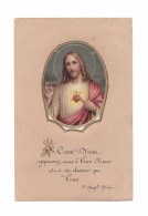 Sacré Coeur De Jésus, Citation De Sainte Marguerite-Marie Alacoque, Chromo Gaufrée Collée - Andachtsbilder