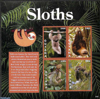Guyana 2020 Sloths 4v M/s, Mint NH, Nature - Animals (others & Mixed) - Guiana (1966-...)