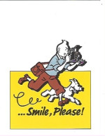 TINTIN 2 Cartes Postales Tintin Smile Please - Fumetti