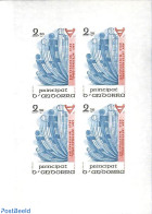 Andorra, French Post 1981 Int Year Of Disabled Persons 1v, Imperforated Block M/s With 4 Stamps, Mint NH, Health - Dis.. - Neufs