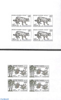 Andorra, French Post 1982 Nature 2v, Imperforated Blocks032 M/s With 4 Stamps, Mint NH, Nature - Animals (others & Mix.. - Ongebruikt