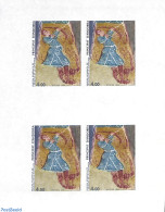 Andorra, French Post 1983 Religious Art 1v, Imperforated Block M/s With 4 Stamps, Mint NH, Religion - Religion - Art -.. - Ongebruikt