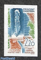 Andorra, French Post 1988 Thermalism 1v, Imperforated, Mint NH, Health - Nature - Health - Water, Dams & Falls - Unused Stamps
