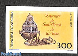 Andorra, French Post 1990 Cultural Heritage 1v, Imperforated, Mint NH - Neufs