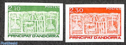 Andorra, French Post 1990 Definitives 2v, Imperforated, Mint NH, History - Coat Of Arms - Unused Stamps