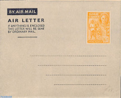 Gold Coast 1950 Aerogramme 6d (25.5mm Widt), Unused Postal Stationary - Other & Unclassified