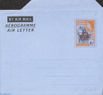 Ghana 1957 Aerogramme 6d With WM Letter I, Unused Postal Stationary - Autres & Non Classés