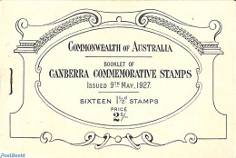 Australia 1927 Canberra Booklet, Mint NH, Stamp Booklets - Unused Stamps