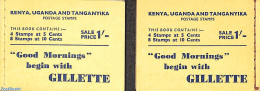 East Africa 1949 2 Booklets (left And Right Knitted), Mint NH, Transport - Stamp Booklets - Ships And Boats - Zonder Classificatie