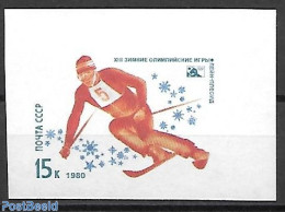 Russia, Soviet Union 1980 Imperforated, Stamp Out Set., Mint NH, Sport - Skiing - Nuevos