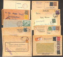Germany, Federal Republic 1946 Lot With 10 Post-war Postal History Covers Or Cards Deutsche Post, Postal History - Briefe U. Dokumente