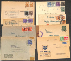 Germany, Federal Republic 1946 Lot With 10 Post-war Postal History Covers Or Cards Deutsche Post, Postal History - Storia Postale