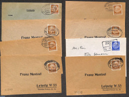 Germany, Empire 1924 Lot With 8 Covers Railway Cancellations, Bahnpost, Postal History - Lettres & Documents