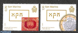 San Marino 2020 Stamp & Coin Museum 2v, Mint NH, Various - Stamps On Stamps - Money On Stamps - Art - Museums - Unused Stamps