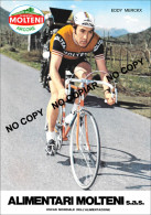 PHOTO CYCLISME REENFORCE GRAND QUALITÉ ( NO CARTE ) EDDY MERCKX TEAM MOLTENI 1974 - Radsport
