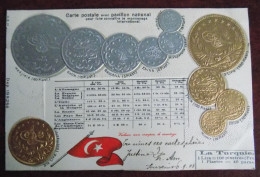 Cpa Représentation Monnaies Pays ; La Turquie - Münzen (Abb.)