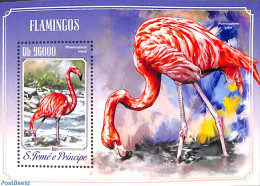 Sao Tome/Principe 2014 Flamingo S/s, Mint NH, Nature - Birds - Flamingo - Sao Tome En Principe