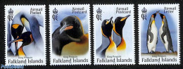 Falkland Islands 2023 King Penguin 4v, Mint NH, Nature - Birds - Penguins - Other & Unclassified