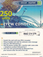 GREECE - OTESAT Maritel Satellite Prepaid Card 250 Units, Exp.date 01/12/05, Used - Griekenland