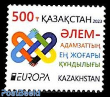 Kazakhstan 2023 Europa, Peace 1v, Mint NH, History - Various - Europa (cept) - Peace - Joint Issues - Emissions Communes