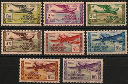 AEF - 1937 - Poste Aérienne PA N°YT. 1 à 8 - Série Complète - Neuf Luxe ** / MNH / Postfrisch - Neufs
