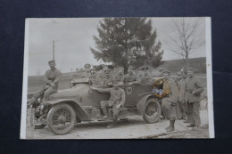 Carte Photo  Gros Plan Automobile De Commandement Troupe Allemande WWI 1914 1918 - War, Military