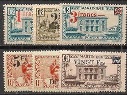 MARTINIQUE - 1945-46 - N°YT. 220 à 225 - Série Complète - Neuf Luxe ** / MNH / Postfrisch - Unused Stamps