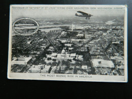SISTERSHIP OF THE " SPIRIT OF ST LOUIS " FLYING OVER WASHINGTON FROM WASHINGTON AIRPORT  THE MOST SCENIC RIDE IN AMERICA - 1919-1938: Entre Guerras