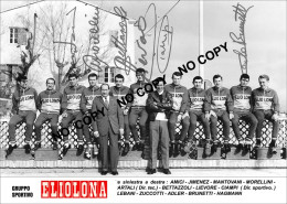 PHOTO CYCLISME REENFORCE GRAND QUALITÉ ( NO CARTE ) GROUPE TEAM ELIOLONA 1969 - Wielrennen
