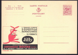 +++ PUBLIBEL Neuf 2F - Enveloppe JIFFY - Catonnages Bouvez - MERKSEM - N° 2100 // - Werbepostkarten
