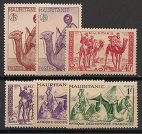 MAURITANIE - 1943-44 - N°YT. 125 à 130 - Série Complète - Neuf Luxe ** / MNH / Postfrisch - Unused Stamps