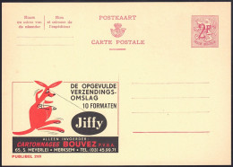 +++ PUBLIBEL Neuf 2F - Enveloppe JIFFY - Catonnages Bouvez - MERKSEM - N° 2101 // - Werbepostkarten